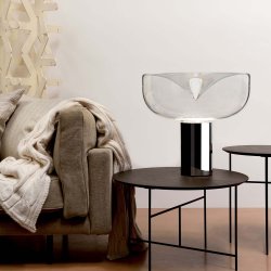 Aella 1968 T Bordlampe - Transparent/Krom - Leucos