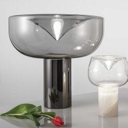 Aella 1968 T Bordlampe - Transparent/Krom - Leucos