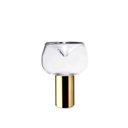 Aella Bold T Bordlampe - Transparent/Guld - Leucos