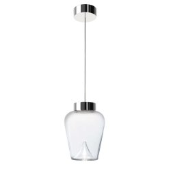 Aella Thin S Pendel - Transparent/Krom - Leucos 