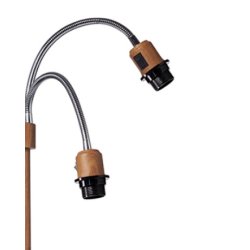 Fodg�nger Gulvlampe - Tr�look/Hvid - Nielsen Light