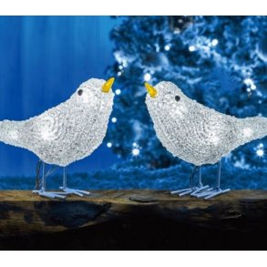 Fugle - Akryl - Hvid - 5-Pak - Veli-Line