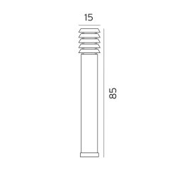 Alta Bedlampe - LED - Galvaniseret - Norlys