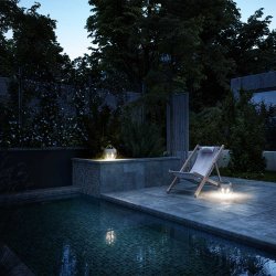 Aqu S Batterilampe - Sort - IP44.de