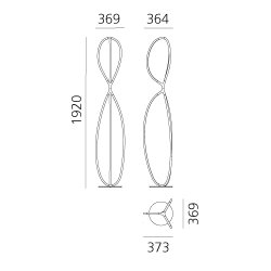 Arrival F - Gulvlampe - LED - Sort - Artemide