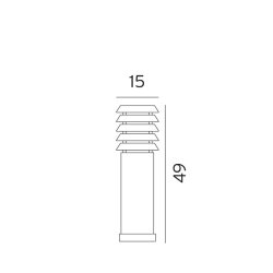 Alta Bedlampe - Lille - Galvaniseret - Norlys