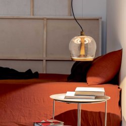 Aurelia Bold S Pendel - Gunmetal/Rgfarvet - Leucos