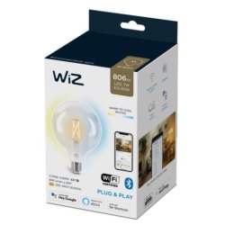 Wiz E27 LED Pre - 806lm - Filament Globe - Justerbar Hvid - Wiz