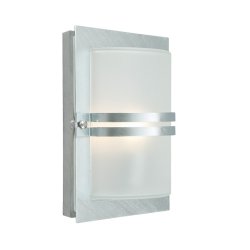 Basel Vglampe - Galvaniseret - Frosted Glas - Norlys