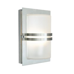 Basel Vglampe - Rustfrit Stl - Frosted Glas - Norlys