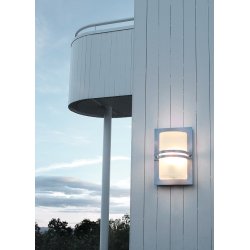 Basel Vglampe - Galvaniseret - Frosted Glas - Norlys