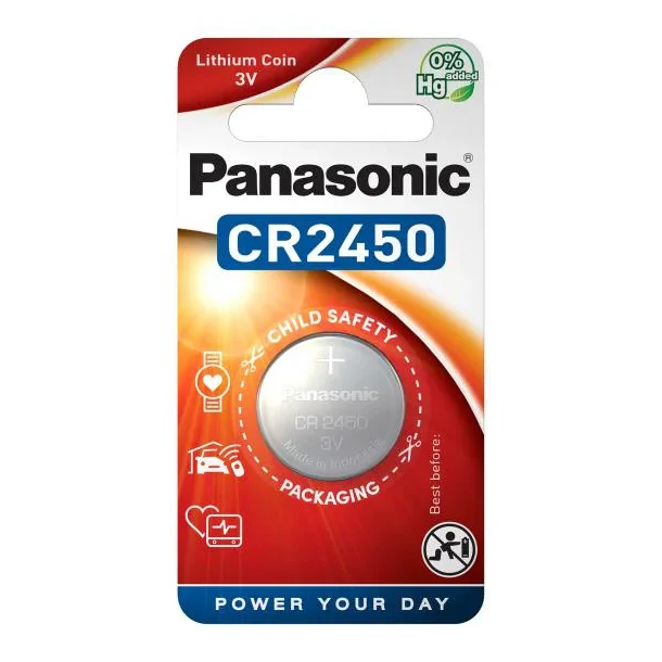 Panasonic Batteri - CR2450 - knapcelle batteri - 3V