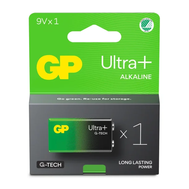  GP Super Alkaline - Ultra Plus - 9V/E - Batteri