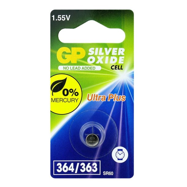 Batteri - 364 / 363 - knapcelle batteri - 1,55V - Silver oxide