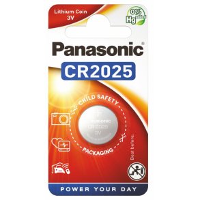Batteri - CR2025 - knapcelle batteri 3V - Panasonic