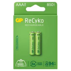 Batterier - Genopladelige - AAA/LR03 - 850mAh - 2pak