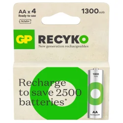 Batterier - Genopladelige - AA/R6 - 1300mAh - 4pak