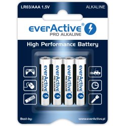 Batterier - EverActive Alkaline - AAA/LR03 - Batteri - 4-pak