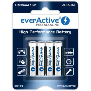 Batterier - EverActive Alkaline - AAA/LR03 - Batteri - 4-pak