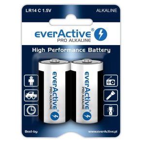 Batterier - EverActive Alkaline - C/LR14 - 2pak