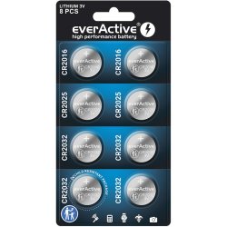 Batterier - EverActive Alkaline - Diverse - 8 Styks