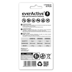 Batterier - EverActive Alkaline - Diverse - 8 Styks