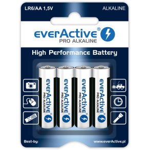 Batterier - EverActive - Alkaline - AA/LR6 - 4-pak