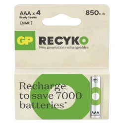 Batterier - Genopladelige - AAA/LR03 - 850mAh - 4pak