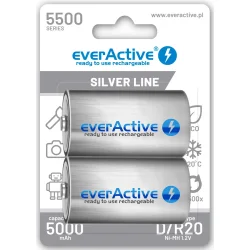 Batteri - Genopladelige - R20 - D - 5000mAh - EverActive
