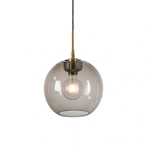 Gloria pendel D260 - Messing / rget glas - Belid