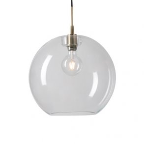 Gloria pendel D380 - Messing / Klar glas - Belid