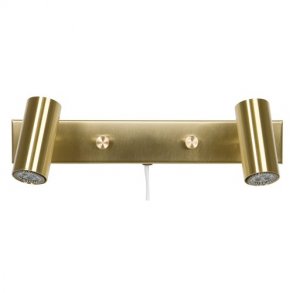 Cato Dobbelt LED Vglampe - Messing - Belid