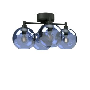 Gloria Plafond - 46 - Sort / Rgfarvet Glas - Belid