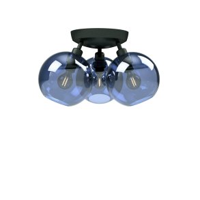 Gloria Plafond - 33 - Sort / Rgfarvet Glas - Belid