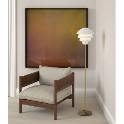 Valencia Gulvlampe - Hvid / Messing - Belid