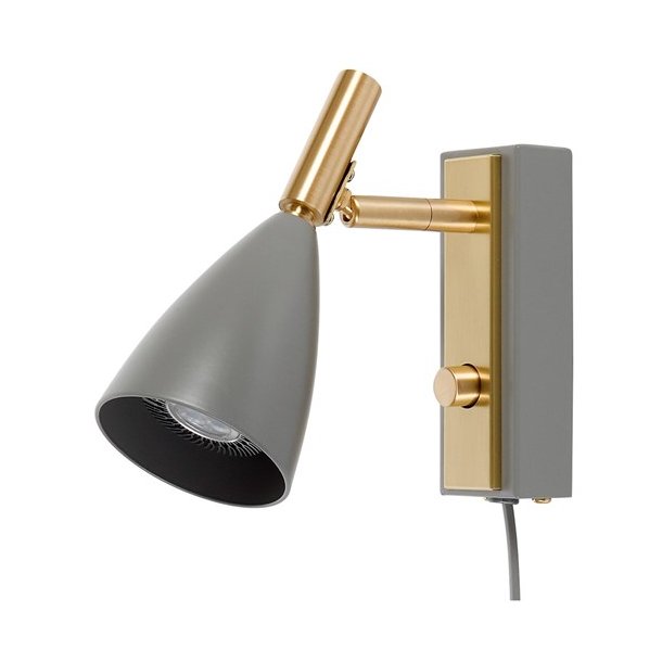Frank LED Vglampe - Gr / Messing - Belid