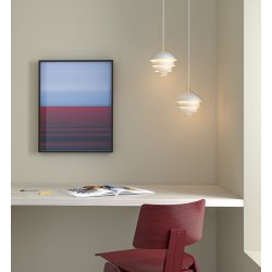 Valencia Pendel - Mat Hvid / Messing - �18 - Belid