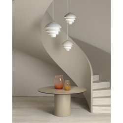 Valencia Pendel - Mat Hvid / Messing - �32 - Belid