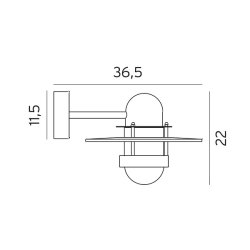 Bergen Vglampe - Sort - Norlys