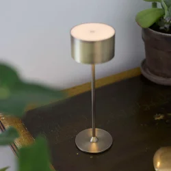 Bistro LED Bordlampe - Antik B�rstet Messing - Genopladelig - Nielsen Light