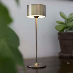 Bistro LED Bordlampe - Antik B�rstet Messing - Genopladelig - Nielsen Light