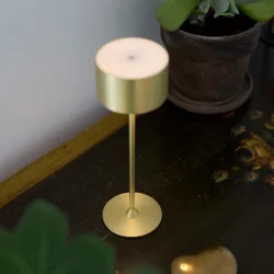 Bistro LED Bordlampe - B�rstet Messing - Genopladelig - Nielsen Light