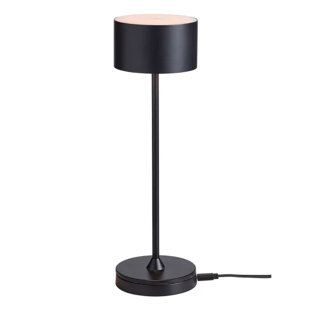 Bistro LED Bordlampe - Sort - Genopladelig - Nielsen Light