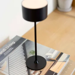 Bistro LED Bordlampe - Sort - Genopladelig - Nielsen Light