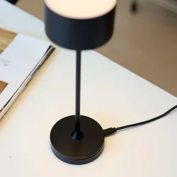 Bistro LED Bordlampe - Sort - Genopladelig - Nielsen Light