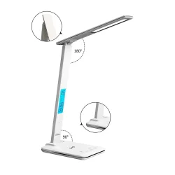 Watch &amp; Light Bordlampe - Qi Trdls Telefon oplader