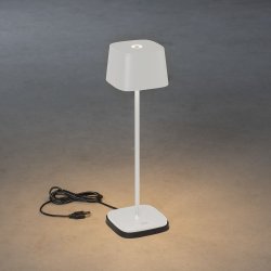 Capri Bordlampe - USB - 36cm - Hvid - Konstsmide