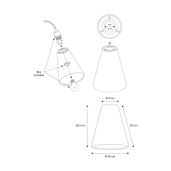Lampeskrm Carolin - Havbl  - Nielsen Light