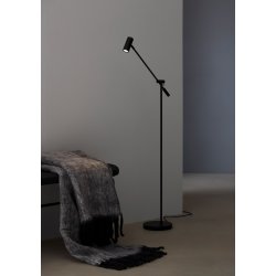 Cato LED Gulvlampe med Lysd�mper - Mat Sort - Belid