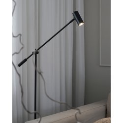 Cato LED Gulvlampe med Lysd�mper - Mat Sort - Belid